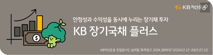 'kb 장기국채 플러스' 펀드 홍보 배너 이미지.